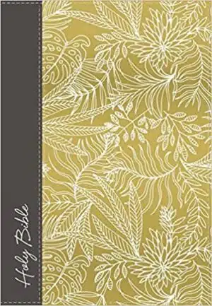 NKJV, UltraSlim Reference Bible, Large Print, Cloth over Board, Yellow/Gray, Red Letter Edition (Classic) (9780718040505)