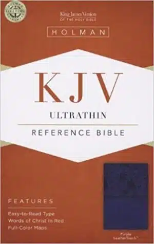 KJV Ultrathin Reference Bible, Purple LeatherTouch