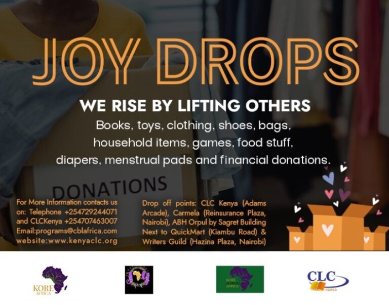 Joy Drops Charity Drive