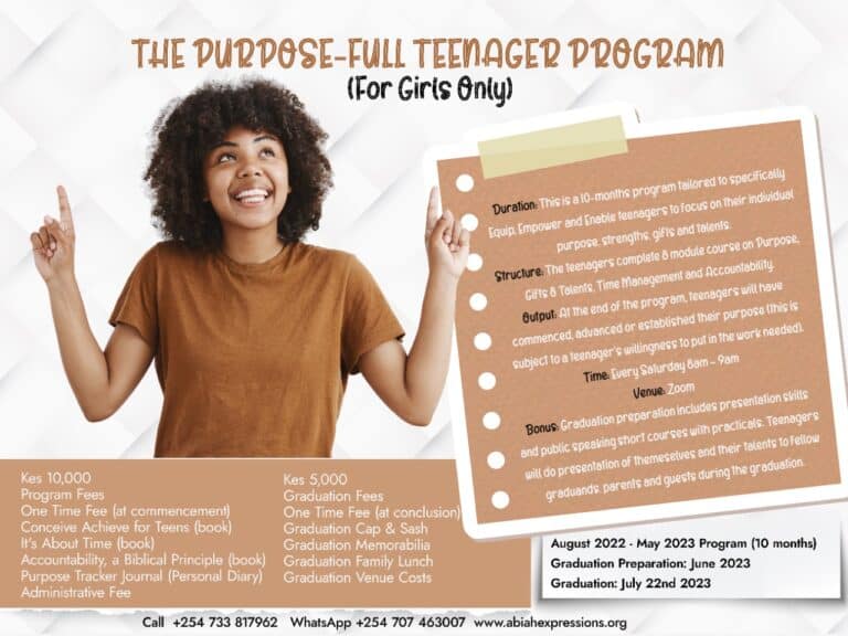 The Purpose-full Teenager Program (for Girls Only)