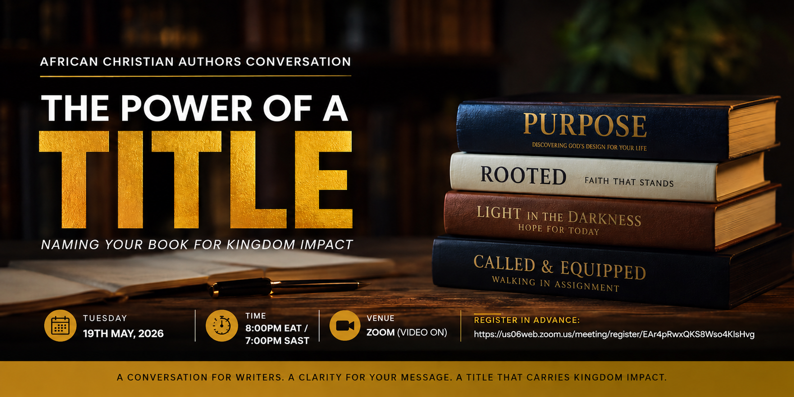 Authors, Books & Conversations — Branding the Author Beyond the Book event poster