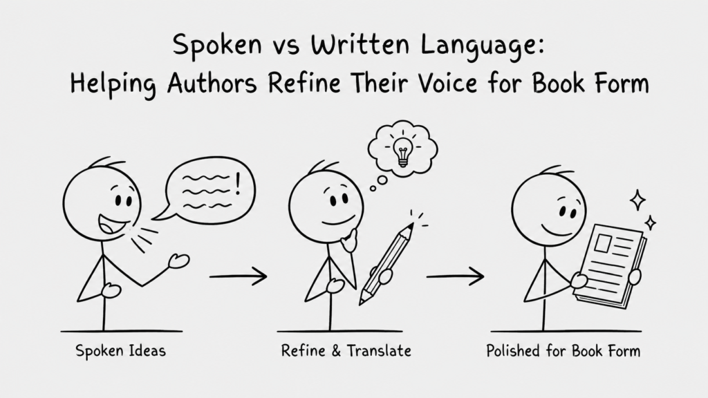 6q: Spoken vs Written Language: Helping Authors Refine Their Voice for Book Form
